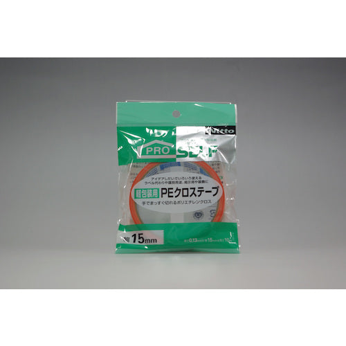 ニトムズ　【売切り廃番】ＰＥクロステープ　１５ｍｍｘ１０ｍ　橙　J6809　1 巻