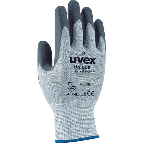 UVEX [Sold Out Item] Unidur 6679 Cut-Resistant Gloves, Foam, Gray/Black, S, 6096967, 1 pair