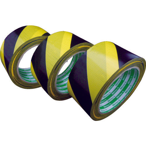 닛토 엘마테 프린트 양생 테이프 P-YB 50mm×25m 황/흑 P-YB50 1권