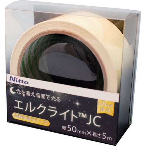 Nitto Elmate High Brightness Luminous Tape JIS-JC Class 0.3mm x 50mm x 5m Green NB-5005C 1 Roll