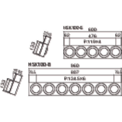 ＴＲＵＳＣＯ　ツーリングフレーム　ＨＳＫ１００Ａ　ＢＴ５０　ＮＴ５０兼用　５個収納　HSK100-5　1 本