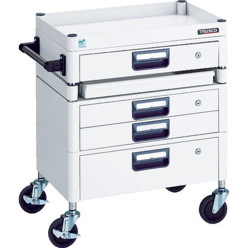 TRUSCO 툴 왜건 피닉스 왜건 소음 600X400 H740 인출부 슬라이드 1단 화이트 PEW-761M1VXZ-W 1대