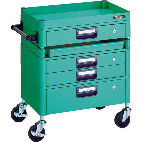 TRUSCO 툴 왜건 피닉스 왜건 소음 600X400 H740 인출부 슬라이드 1단 영 그린 PEW-761M1VXZ-YG 1대