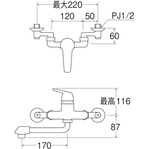 SANEI 싱글 혼합 마개 CK1700D-13 1대