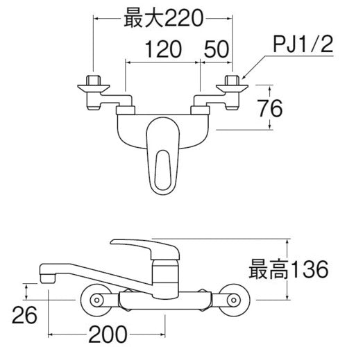 ＳＡＮＥＩ　シングル混合栓　CK2710-13　1 台