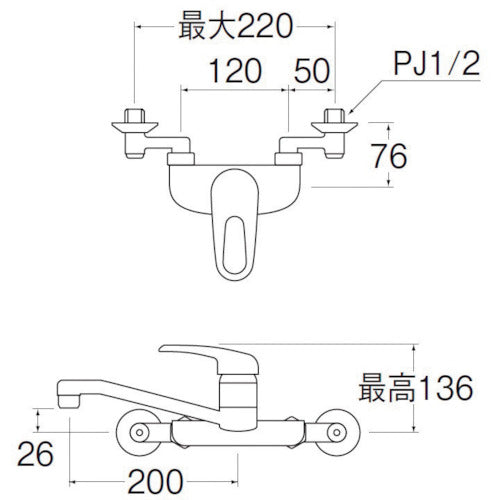 ＳＡＮＥＩ　シングル混合栓　CK2710K-13　1 台