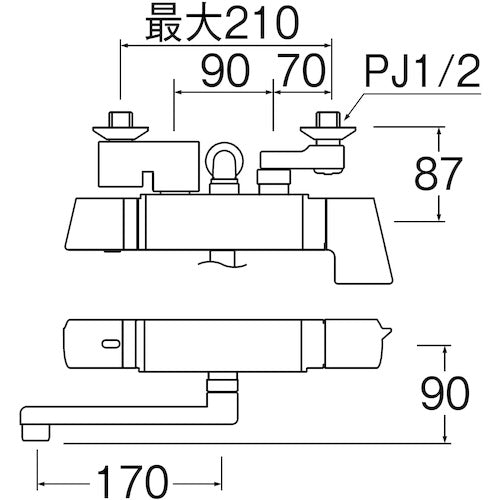 ＳＡＮＥＩ　サーモシャワー混合栓　一般地用　SK18121CT2-13　1 個