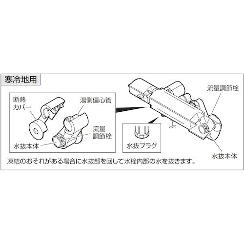 ＳＡＮＥＩ　サーモシャワー混合栓　寒冷地用　SK18121CT2K-13　1 台