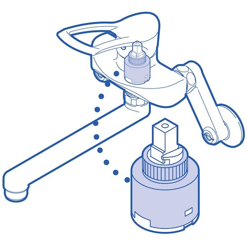SANEI 싱글 레버용 카트리지 PU101-120X 1개