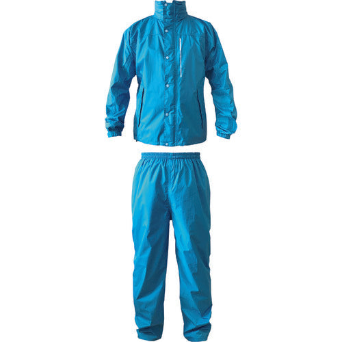 カジメイク　ブリザテックレインスーツ　ターコイズ　Ｓ　7740-53-S　1着