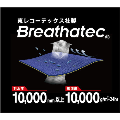 カジメイク　ブリザテックレインスーツ　ネイビー　Ｓ　7740-55-S　1着