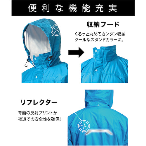 カジメイク　ブリザテックレインスーツ　シルバー　Ｌ　7740-71-L　1着