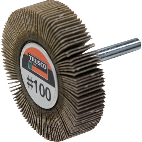 ＴＲＵＳＣＯ　フラップホイール　外径６０Ｘ幅１５Ｘ軸径６　（５個入）　＃１００　１００＃　UF6015　1 箱