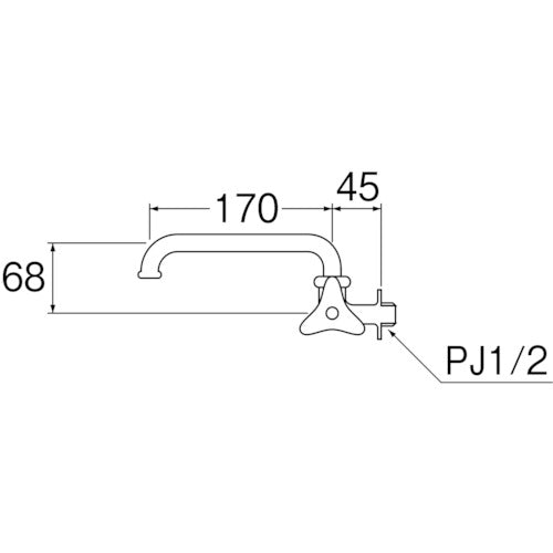 ＳＡＮＥＩ　横形自在水栓　A20J-13　1 個