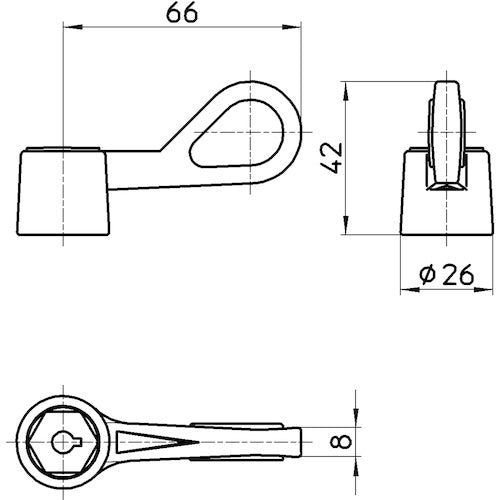 ＳＡＮＥＩ　ワンタッチレバー　PR2332F　1個