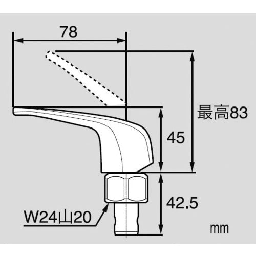 SANEI 싱글 레버 단수 마개 상부 PR171-13 1개