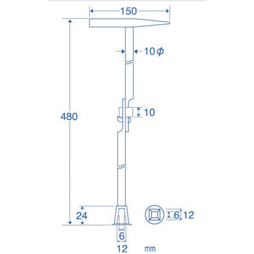 ＳＡＮＥＩ　止水栓キー　折　甲式（正方形）止水栓用　PR31A　1丁
