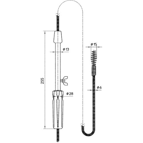 SANEI Pipe Cleaner 15m PR80-15 1pc