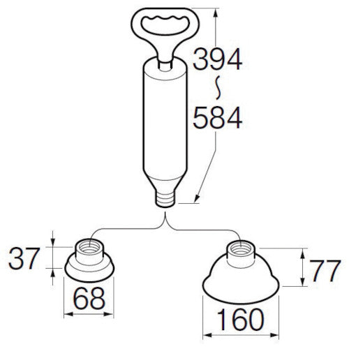 SANEI 화장실용 진공식 파이프 클리너 PR8700-L 1개
