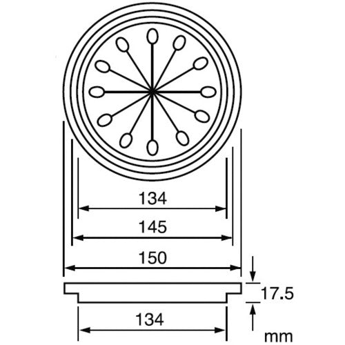 SANEI Chrysanthemum-shaped sink lid, outer diameter 150 mm, PH63-9, 1 piece
