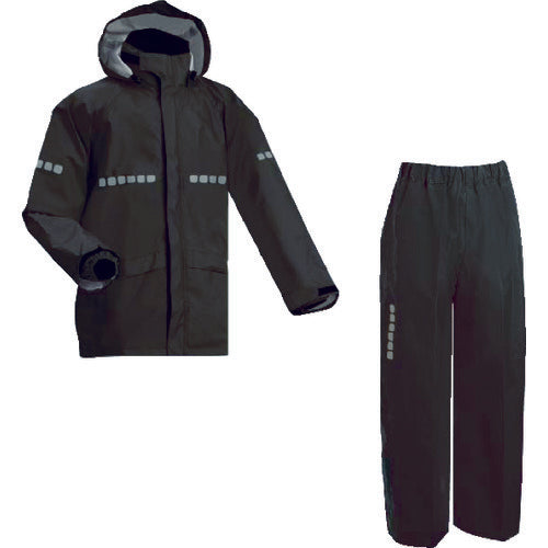 마에가키 AP1000 워킹 레인 슈트 블랙 L 사이즈 AP1000 BLK L 1 착용