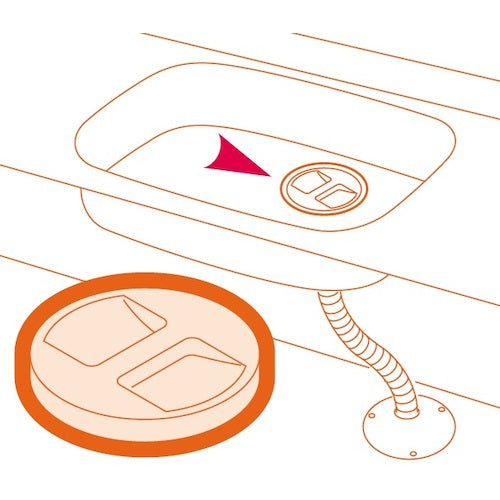 ＳＡＮＥＩ　流し排水栓フタ　PH63F-3　1個