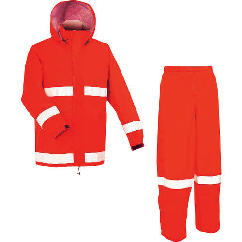 마에가키 AP700 레인 슈트(반사 첨부) 구조 오렌지 L사이즈 AP700 R.OR L 1 착용