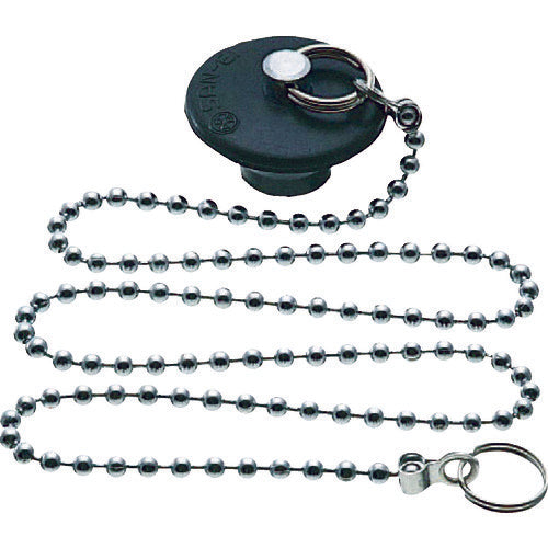 SANEI Bath W-type rubber stopper with chain PH27-28 1 piece