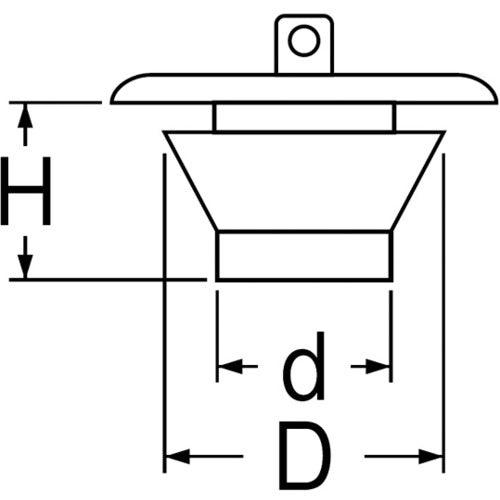 SANEI Bath W-type rubber stopper with chain PH27-28 1 piece