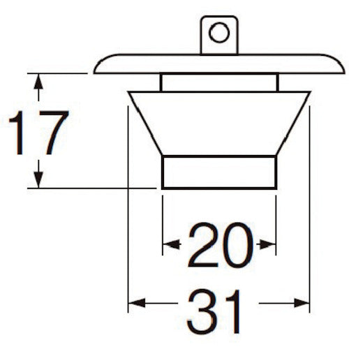 SANEI Double-type rubber stopper with chain for bath PH27-31 1 piece