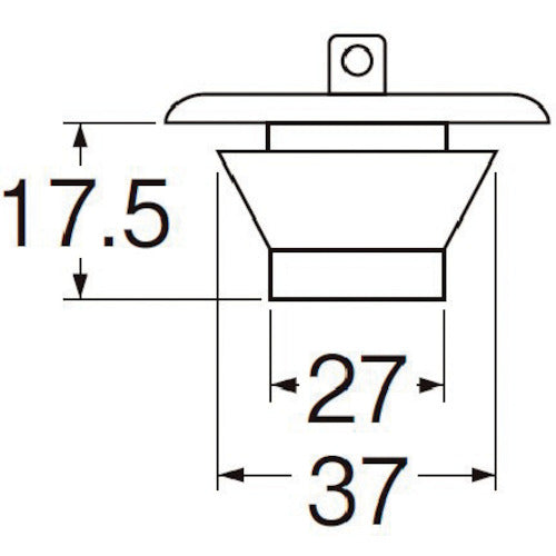 SANEI Bath W-type rubber stopper with chain PH27-37 1 piece