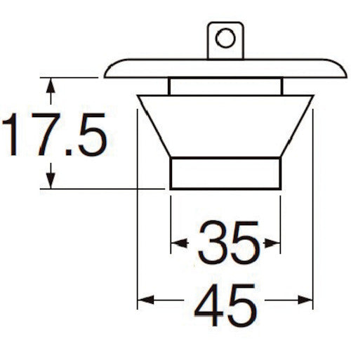 SANEI Bath W-type rubber stopper with chain PH27-45 1 piece