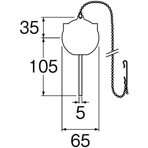 SANEI 화장실 용 로 탱크 고무 플로트 PH84-93X 1 개