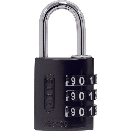 ABUS Variable Number Combination Lock 145-BigD/30 BLACK Width 31mm Chain Diameter 5mm Black 145-BIGD/30 BLACK 1 pc