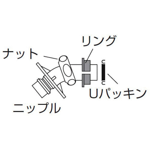 ＳＡＮＥＩ　洗濯機用Ｌ型ニップル　PY12J-85X-16　1個