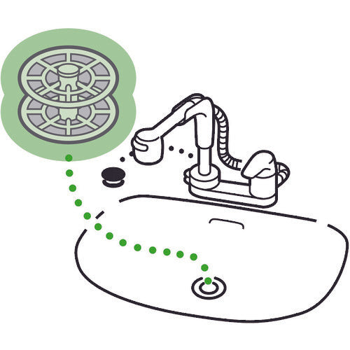 SANEI 배수용 세면기 세발 쓰레기수 외경 28mm PH394 1개