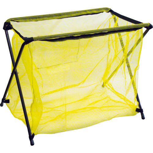 TRUSCO Foldable, Replaceable Net Garbage Bin, Yellow, TGMN-Y, 1 Unit