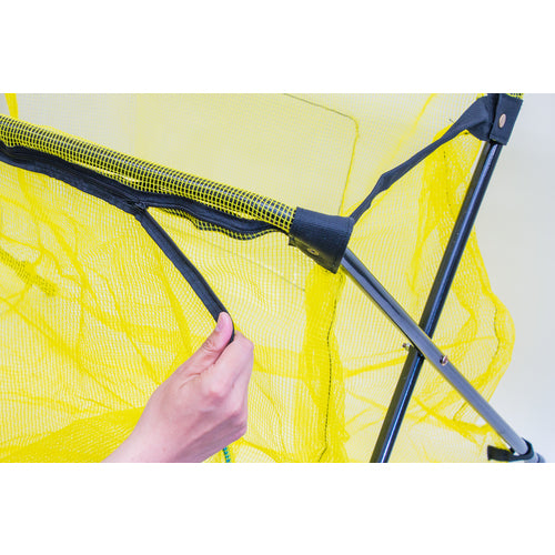 TRUSCO Foldable, Replaceable Net Garbage Bin, Yellow, TGMN-Y, 1 Unit