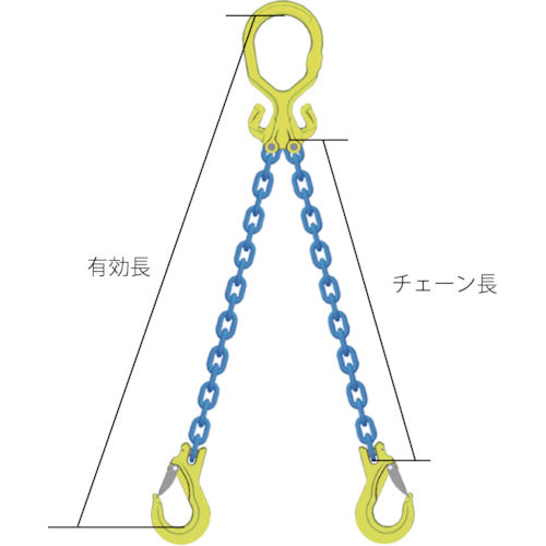 ＭＡＲＴＥＣ　チェーンスリングセット　ＭＧ２−ＥＧＫＮＡ１３　チェーン長＝２ｍ　MG2-EGKNA13　1Ｓ