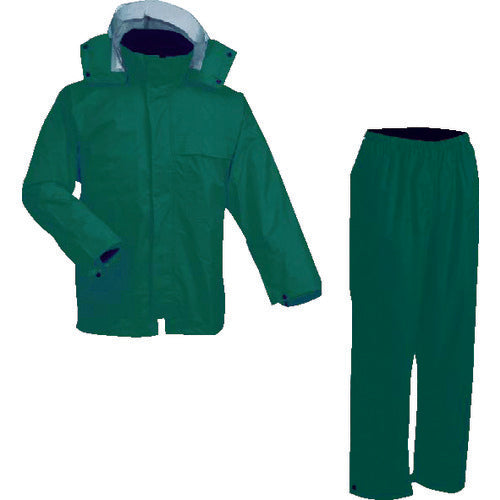 前垣　ＡＰ３００ＰＶＣレインスーツ　ダークグリーン　Ｍサイズ　AP300 D.GR M　1 着