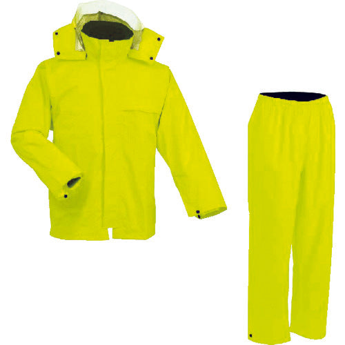 마에가키 AP300 PVC 레인 슈트 형광 옐로우 EL 사이즈 AP300 F.YE EL 1 착용