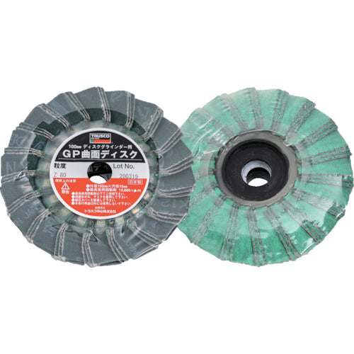 TRUSCO GP curved disc zirconia Φ100 (5 pieces) 80# GP100RZ 1 box
