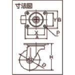 ＴＲＵＳＣＯ　キャスター　ＴＹＧシリーズ　自在　エラストマー車　２５ｍｍ　TYGE-25　1 個