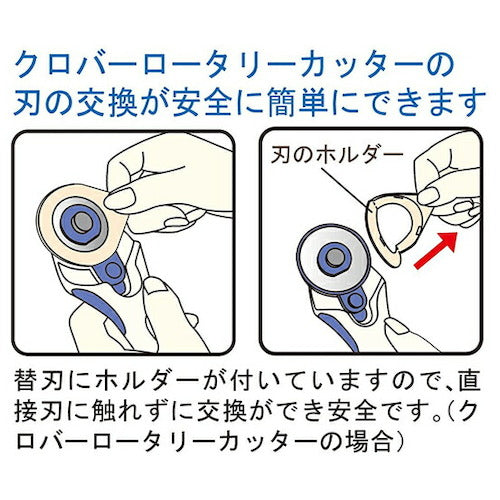 クロバー　ロータリーカッター替刃　４５ｍｍ　57-503　1PK