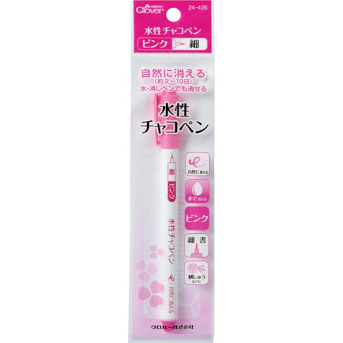 Clover Water-based Chalk Pen, Pink, Thin, 24-426, 1 pc