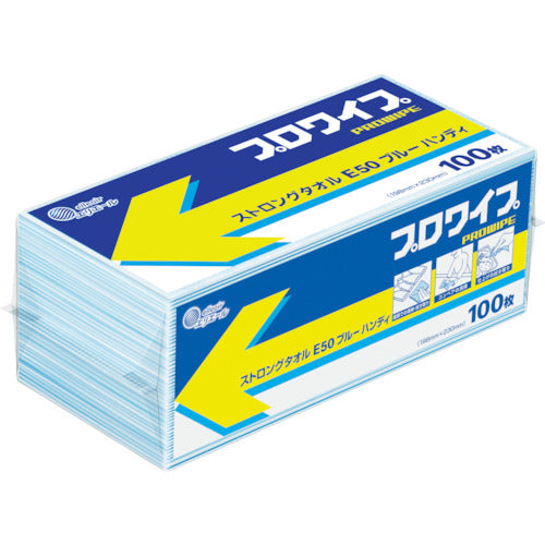 엘리에르 프로 와이프 스트롱 타월 E50 블루 핸디 100장×25팩입 703496 1CS