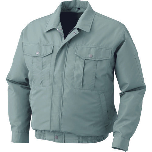 Air-conditioned workwear made of polyester, one-touch fan gray, battery box set, moss green LL, 0540-G20-C07-S4, 1 piece