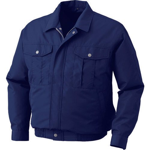 Air-conditioned workwear made of polyester, one-touch fan gray, battery box set, dark blue, 4L, 0540-G20-C14-S6, 1 piece
