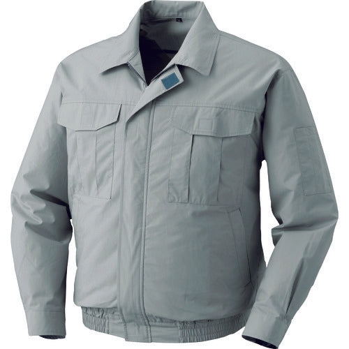 Air-conditioned clothing, thin cotton workwear, one-touch fan gray, battery box set, moss green, 4L, 0550-G20-C17-S6, 1 piece