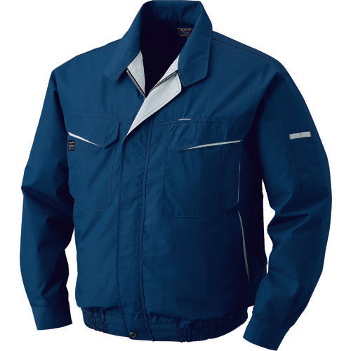 공조복 면・폴리 혼방 워크 원터치 팬 그레이 배터리 박스 세트 네이비 LL 0470-G20-C03-S4 1벌